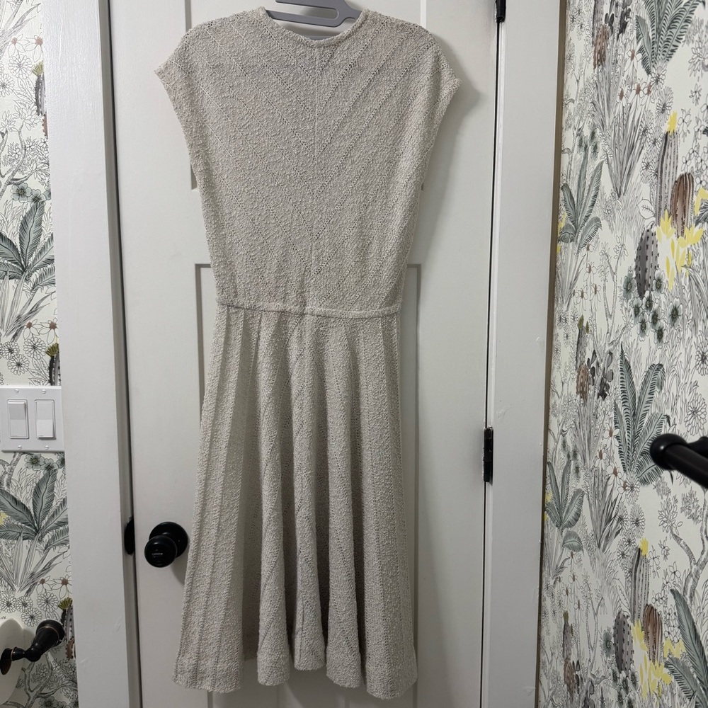 Ronnie Heller MJ Women’s Knit Cream Dress M Small Patterned Vintage‎ - Picture 4 of 4